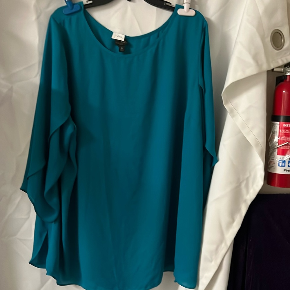 Silk top green size 3x Worthington woman